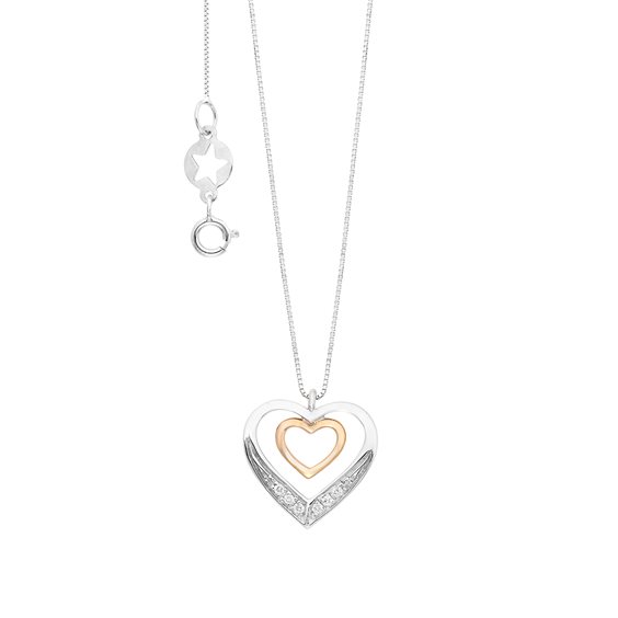 Necklace Comete Woman Cuori in White Gold GLB1704 - GLB1704